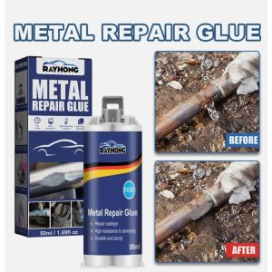 Cola Epóxi para Reparo de Metais Rayhong 100ml com Acessórios (Solda a Frio)