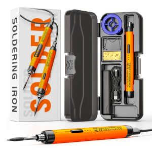 Kit Ferro de Solda Portátil Sem Fio USB Recarregável com Tela Digital e Estojo