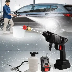 Lavadora de Alta Pressão a Bateria 24V Portátil com Boquilha Ajustável 6 em 1 e Maleta de Transporte