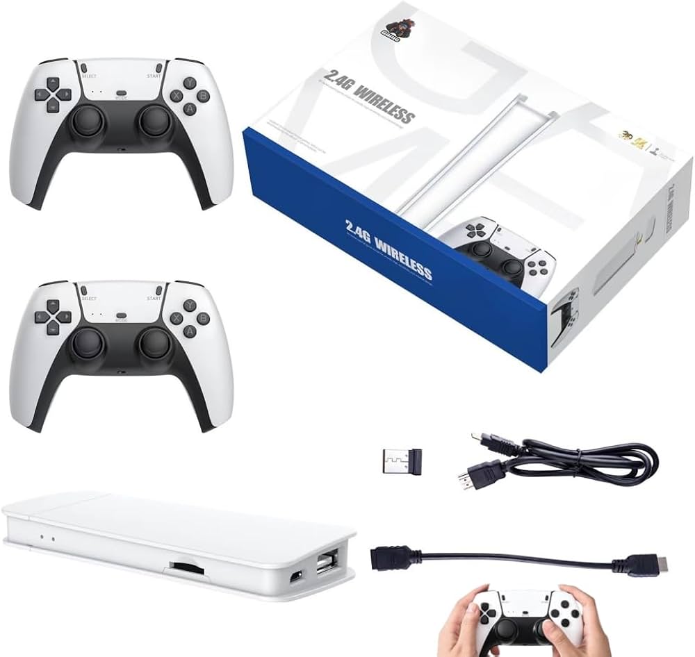 Game Stick 4K Ultra HD Pro – Mini Console Retrô HDMI com 2 Controles Sem Fio 2.4G