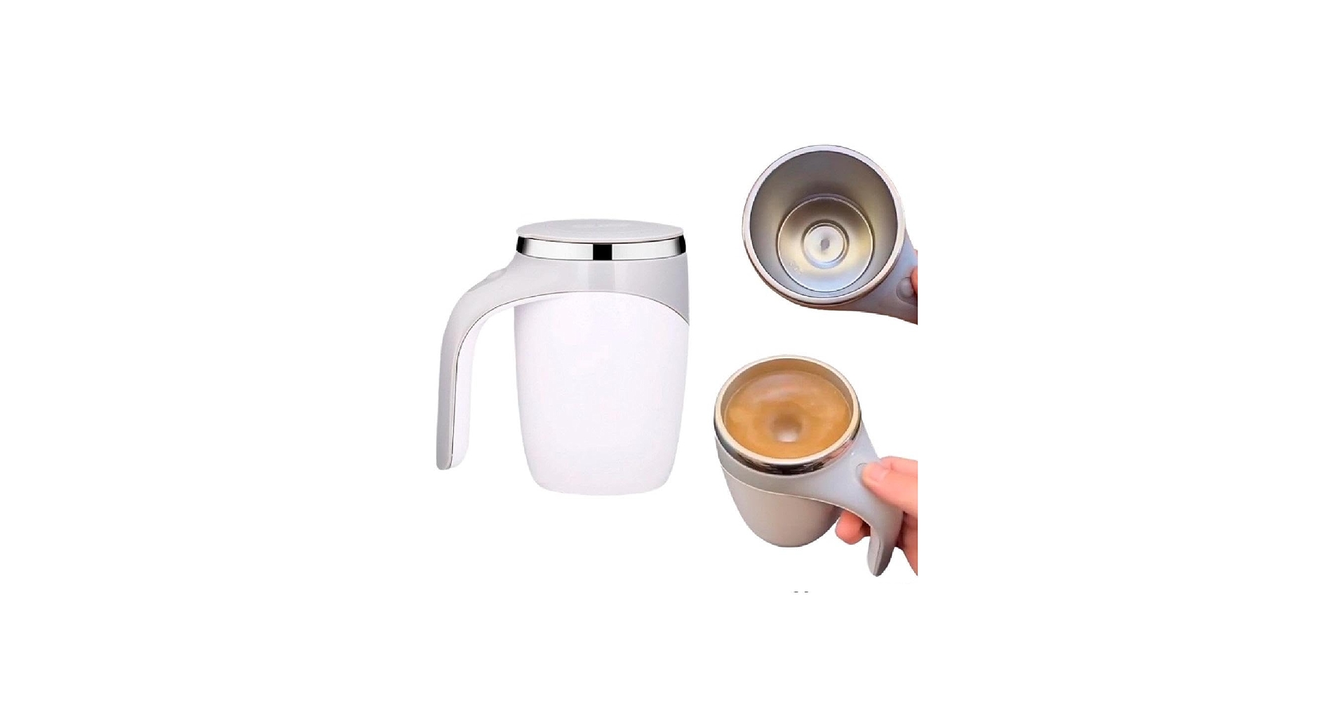 Caneca Mixer Misturadora Automática Recarregável USB em Aço Inox - Image 4