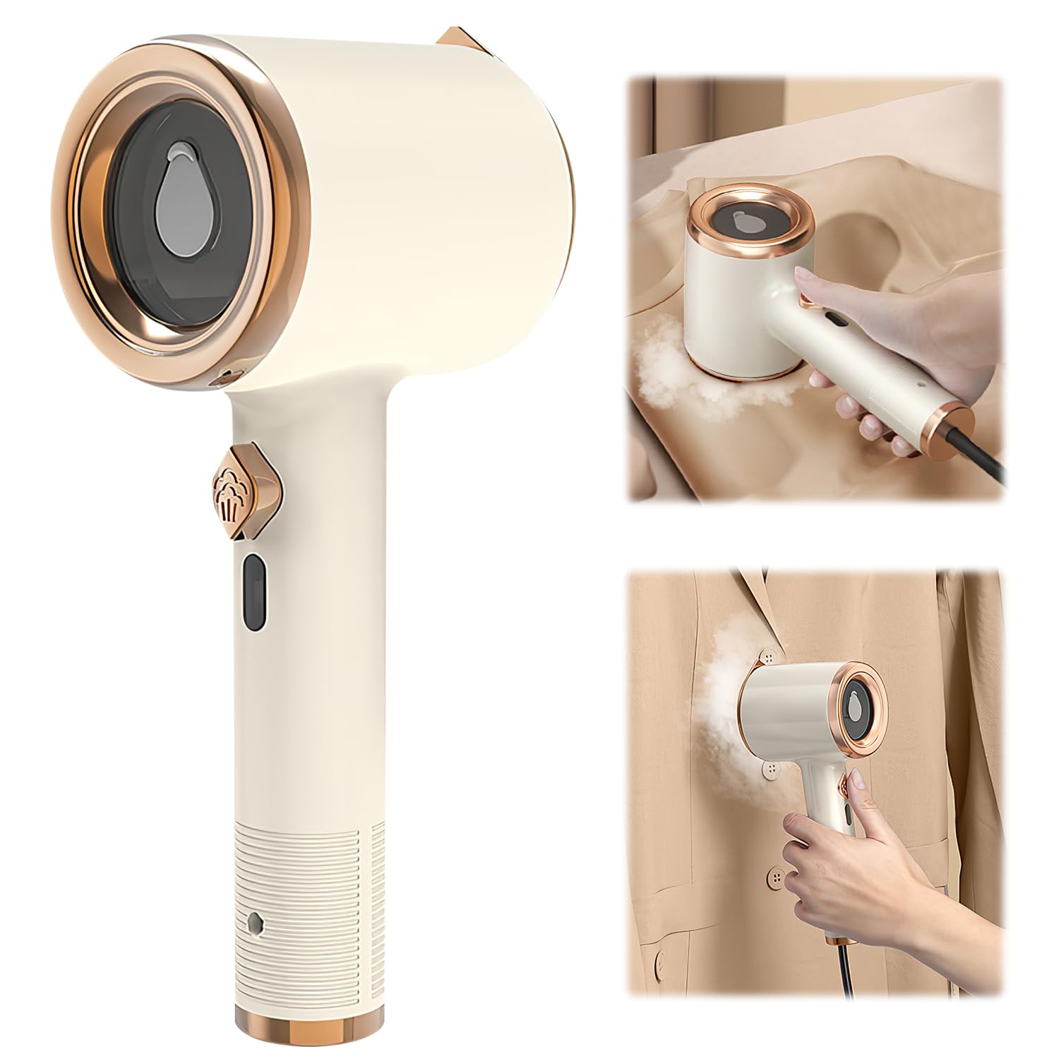 Passadeira a Vapor Portátil 2 em 1 – Mini Ferro de Passar Roupa Vertical e Horizonta