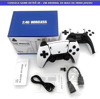 Game Stick 4K Ultra HD Pro – Mini Console Retrô HDMI com 2 Controles Sem Fio 2.4G - Image 2