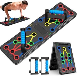 Prancha Push-Up Multifuncional com Elásticos de Resistência