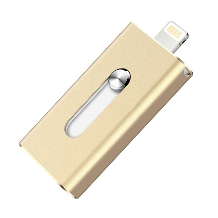 Memória Expansível para iPhone e Android – Pen Drive de Alumínio com Conector Triplo - Image 3