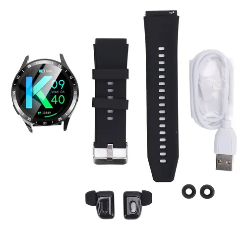 Smartwatch 2 em 1 T90/K9 com Fones de Ouvido TWS Embutidos sob a Tela – Compartimento Magnético - Image 3
