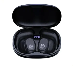 Fone de Ouvido Bluetooth Esportivo Sem Fio TWS com Gancho Auricular, Controle Touch e Case com Display LED