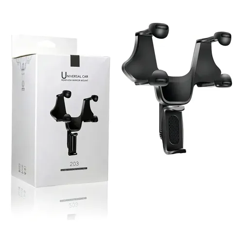 Suporte Veicular de Celular para Espelho Retrovisor Interno com Garra Quádrupla Ajustável - Image 4