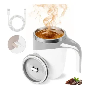Caneca Mixer Misturadora Automática Recarregável USB em Aço Inox