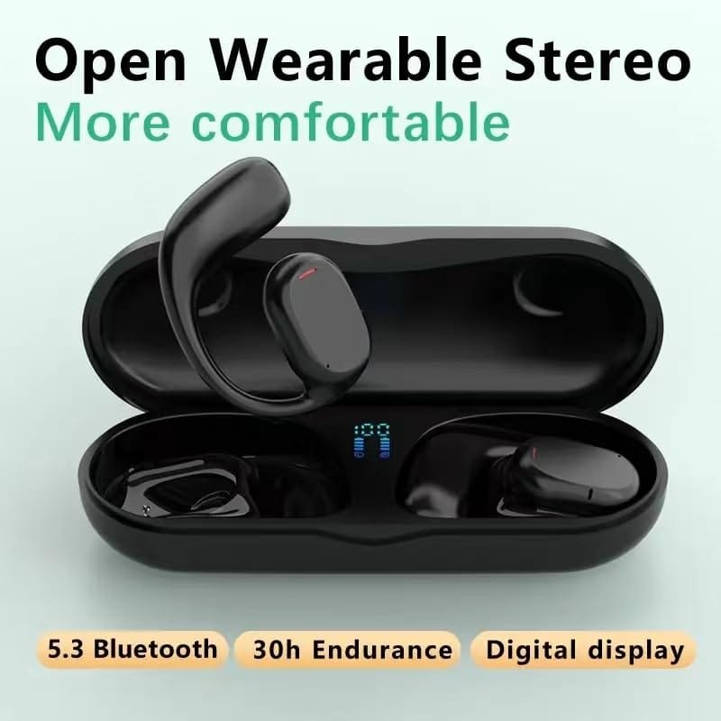 Fone de Ouvido Bluetooth Esportivo Sem Fio com Gancho Auricular, Case com Display LED e Microfone - Image 6