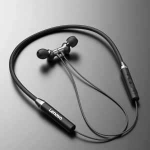 Fone de Ouvido Bluetooth Lenovo Erazer Neckband com Bluetooth 5.4, Driver Dinâmico de 2ª Geração e Ponteiras Extras