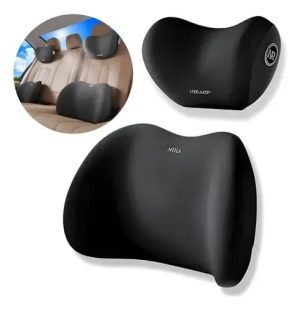 Kit Apoio de Cabeça e Almofada Lombar Ergonômica para Carro em Espuma Viscoelástica