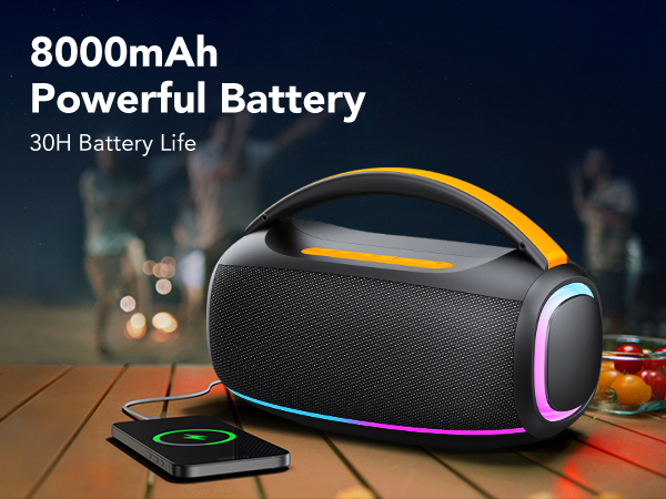 Caixa de Som Karaokê Portátil Bluetooth com 2 Microfones Sem Fio e Iluminação LED RGB - Image 2