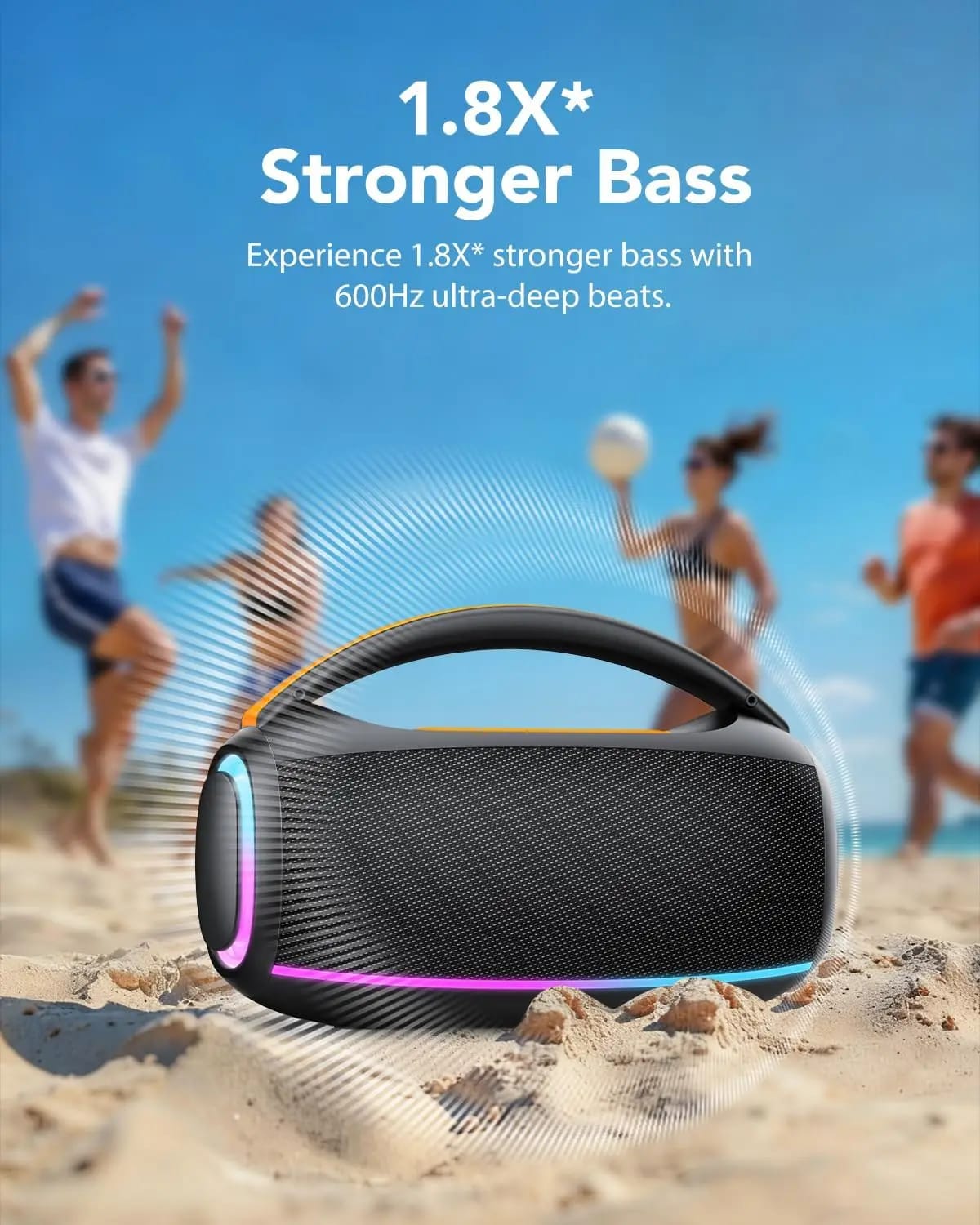 Caixa de Som Karaokê Portátil Bluetooth com 2 Microfones Sem Fio e Iluminação LED RGB - Image 8