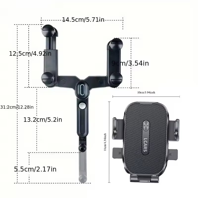 Suporte de Celular para Retrovisor Universal Articulado e Dobrável 4 em 1 - Image 2