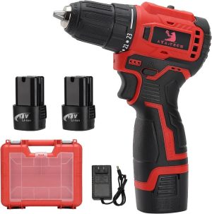 Furadeira e Parafusadeira a Bateria 18V Brushless AYA-TECH – Com 2 Baterias e Maleta de Transporte