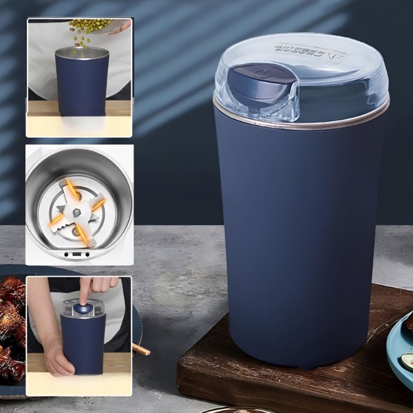 Moedor Elétrico Multifuncional de Grãos e Temperos Cooking (Azul)