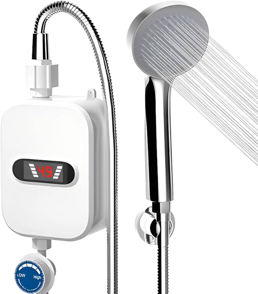 Aquecedor de Água Elétrico Instantâneo para Chuveiro com Display Digital de Temperatura e Ducha Manual - Branco - Image 7