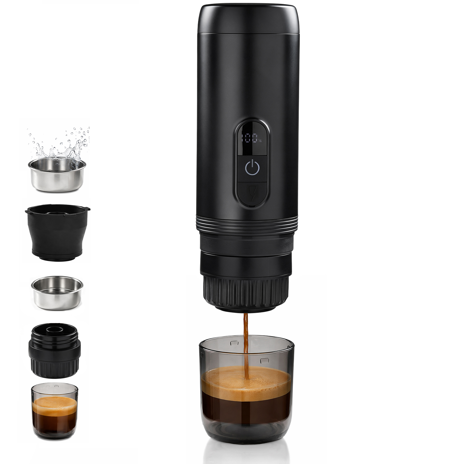 Cafeteira Espresso Portátil Elétrica Recarregável com Display Digital e Aquecimento – Máquina de Café Sem Fio - Image 4