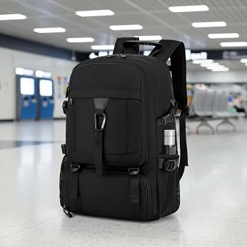 Mochila Masculina Multifuncional Executiva e de Viagem com Compartimento para Notebook e Conexão USB - Preta - Image 4