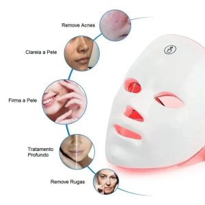 Máscara Facial de Fototerapia LED Multifuncional (Tratamento Anti-Idade e Acne)