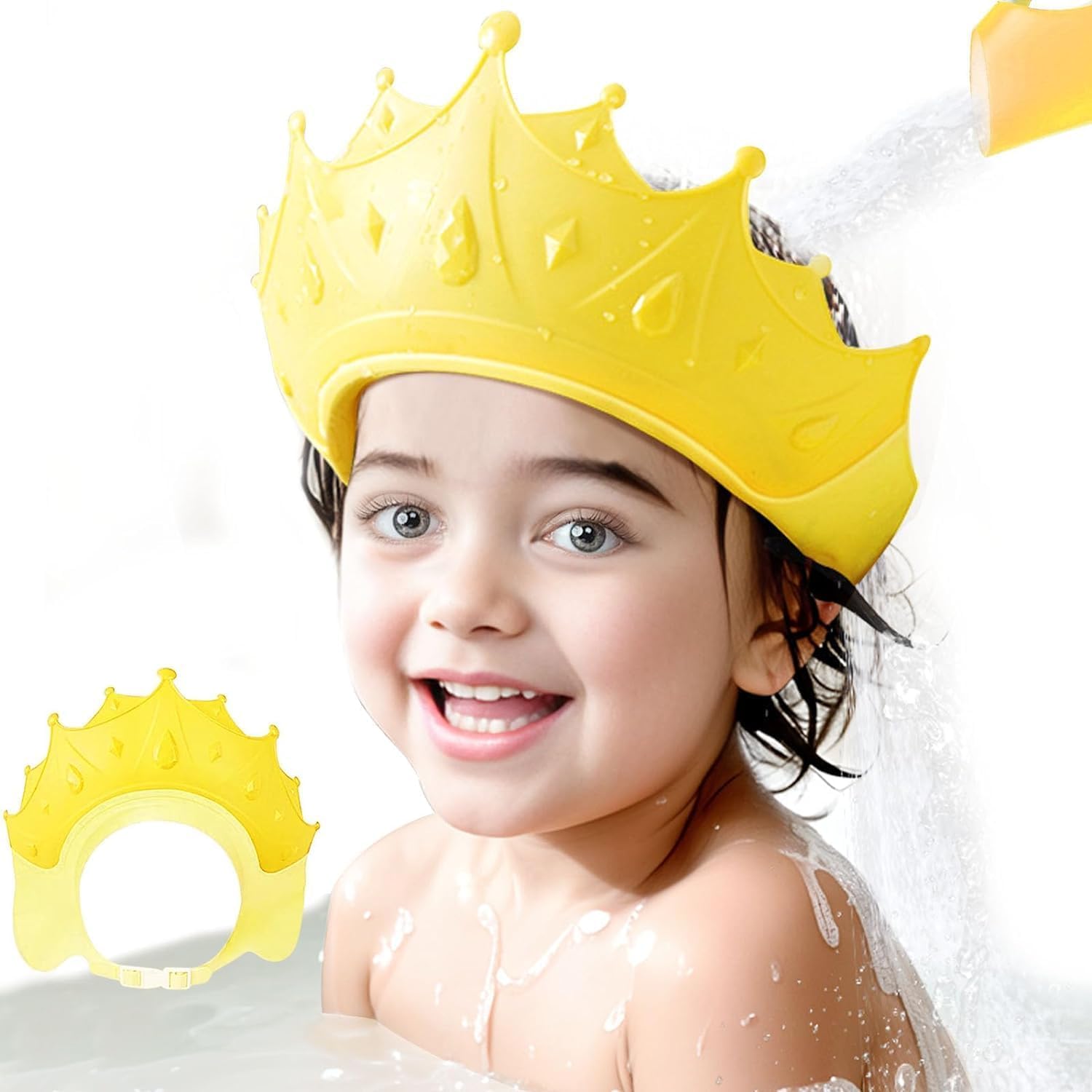 Viseira de Banho Infantil Ajustável Formato Coroa (Protetor de Olhos e Ouvidos) - Image 2