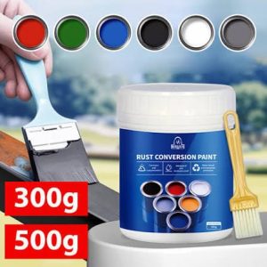 Tinta Convertidora de Ferrugem à Base de Água QIDAXIA 300g – Anticorrosiva e Protetora com Pincel Incluso