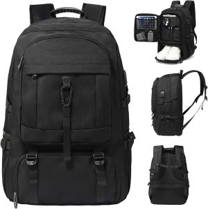 Mochila Masculina Multifuncional Executiva e de Viagem com Compartimento para Notebook e Conexão USB - Preta