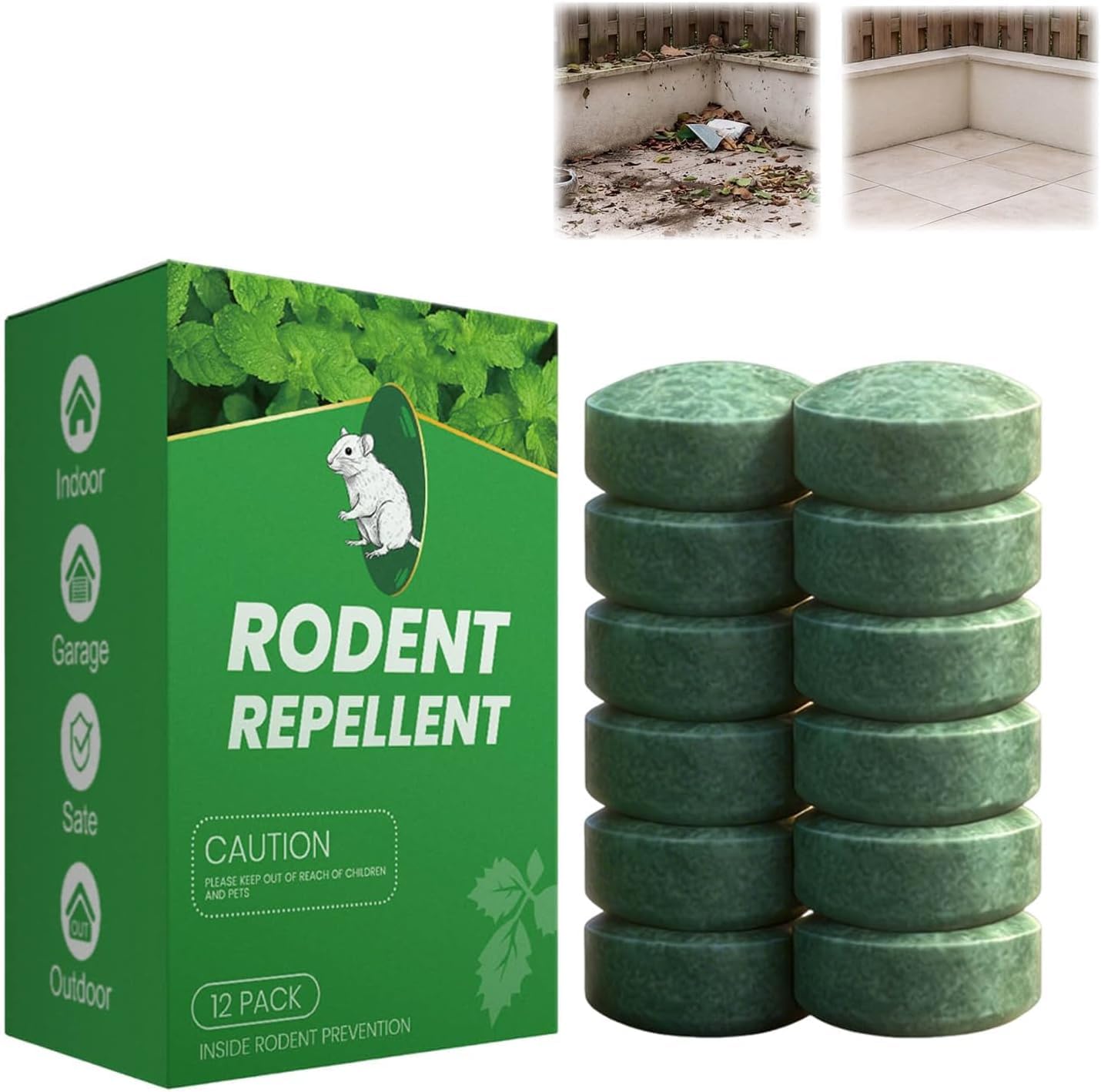 Repelente Natural de Roedores e Pragas em Pastilhas (Pack com 12 Unidades) – Proteção para Casa, Garagem, Jardim e Ambientes Internos/Externos - Image 2