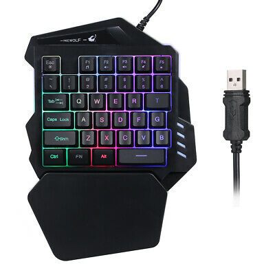 Teclado Gamer de Uma Mão (Half-Keyboard) com Backlight RGB de 35 Teclas e Apoio para Pulso - Image 2
