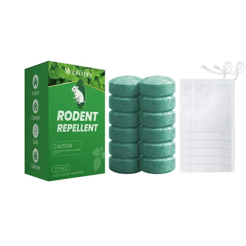 Repelente Natural de Roedores e Pragas em Pastilhas (Pack com 12 Unidades) – Proteção para Casa, Garagem, Jardim e Ambientes Internos/Externos - Image 4