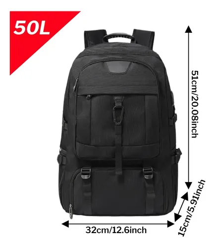 Mochila Masculina Multifuncional Executiva e de Viagem com Compartimento para Notebook e Conexão USB - Preta - Image 6