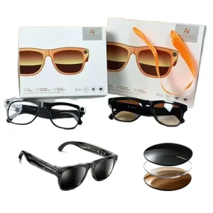 Óculos Escuros Inteligentes AIXK ONE PRO-800W – Câmera HD 8MP, Chamadas Bluetooth, Áudio Integrado e Lentes Fotochromic (39.6g)