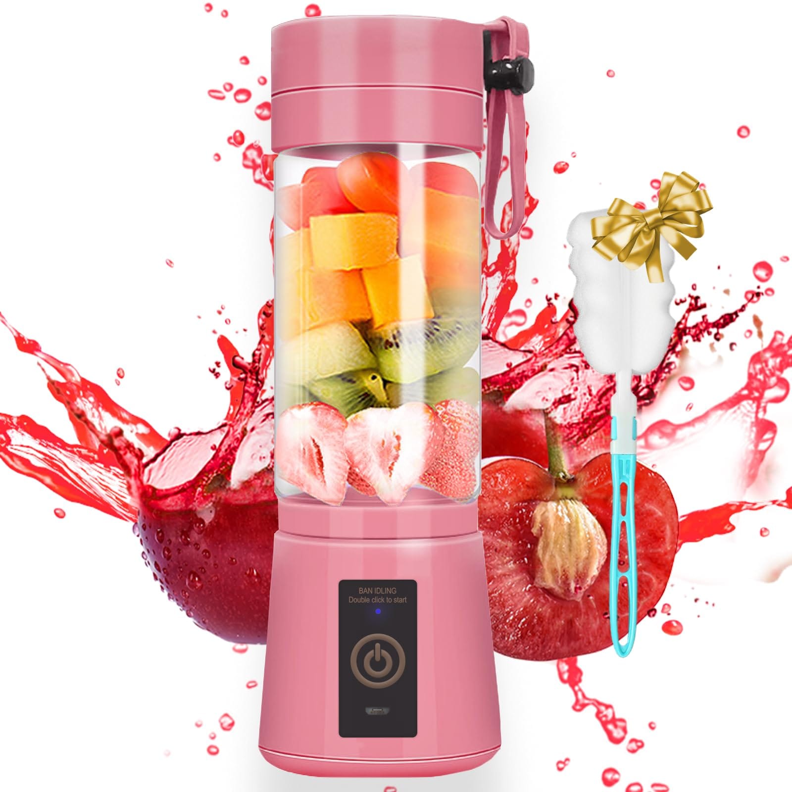 Mini Liquidificador e Extrator de Sucos Portátil Recarregável USB – Garrafa Blender Pessoal com Alça - Image 5
