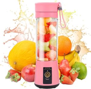 Mini Liquidificador e Extrator de Sucos Portátil Recarregável USB – Garrafa Blender Pessoal com Alça