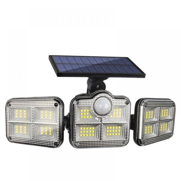 Luminária Solar de Parede Externa com Sensor de Presença e 3 Cabeças Articuladas – Refletor LED de Segurança para Jardim e Garagem - Image 6