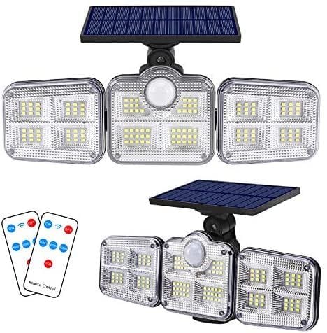 Luminária Solar de Parede Externa com Sensor de Presença e 3 Cabeças Articuladas – Refletor LED de Segurança para Jardim e Garagem - Image 4