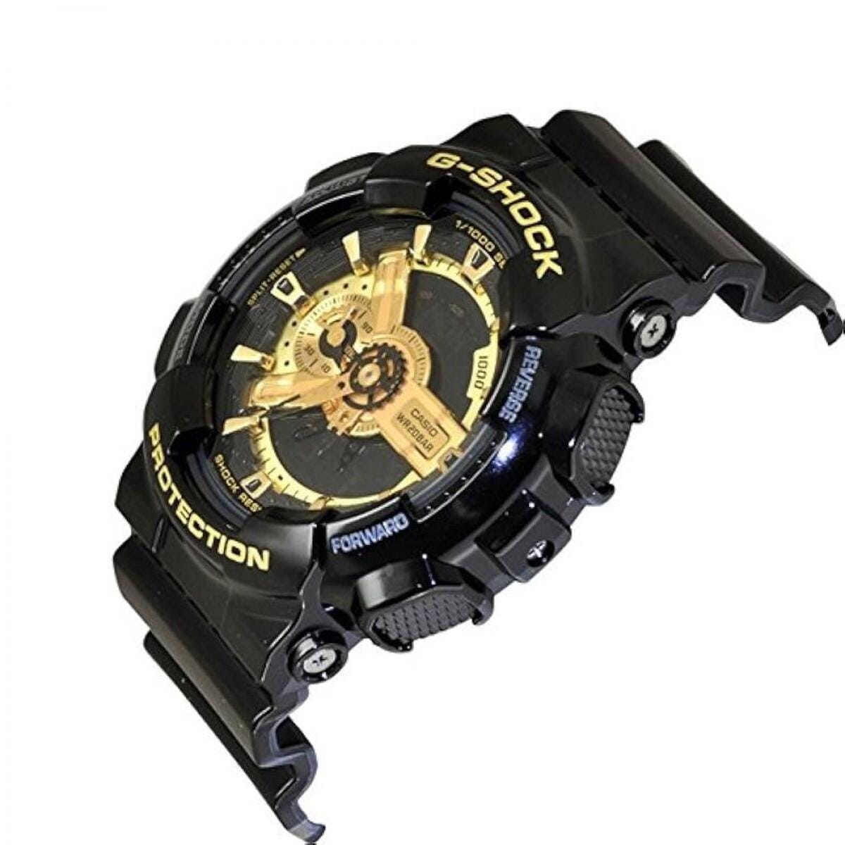 Relógio Masculino G-Shock GA-110GB-1A Anadigi Esportivo de Alta Resistência - Preto com Dourado - Image 2