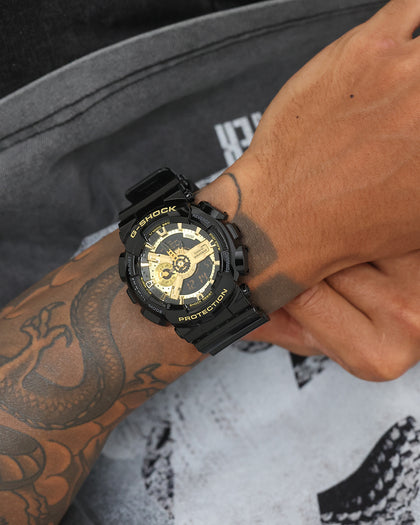 Relógio Masculino G-Shock GA-110GB-1A Anadigi Esportivo de Alta Resistência - Preto com Dourado - Image 3