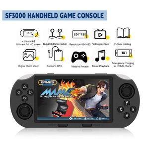 Console Video Game Portátil Retro SF3000 Tela IPS Tela HD Multimídia com Emuladores - Cinza