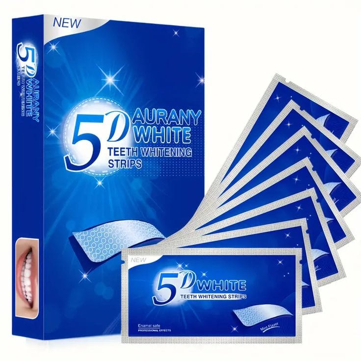 Fitas Clareadoras Dentais 5D White Teeth Whitening Strips – Kit Clareamento Dental Caseiro de Alta Eficiência - Image 6