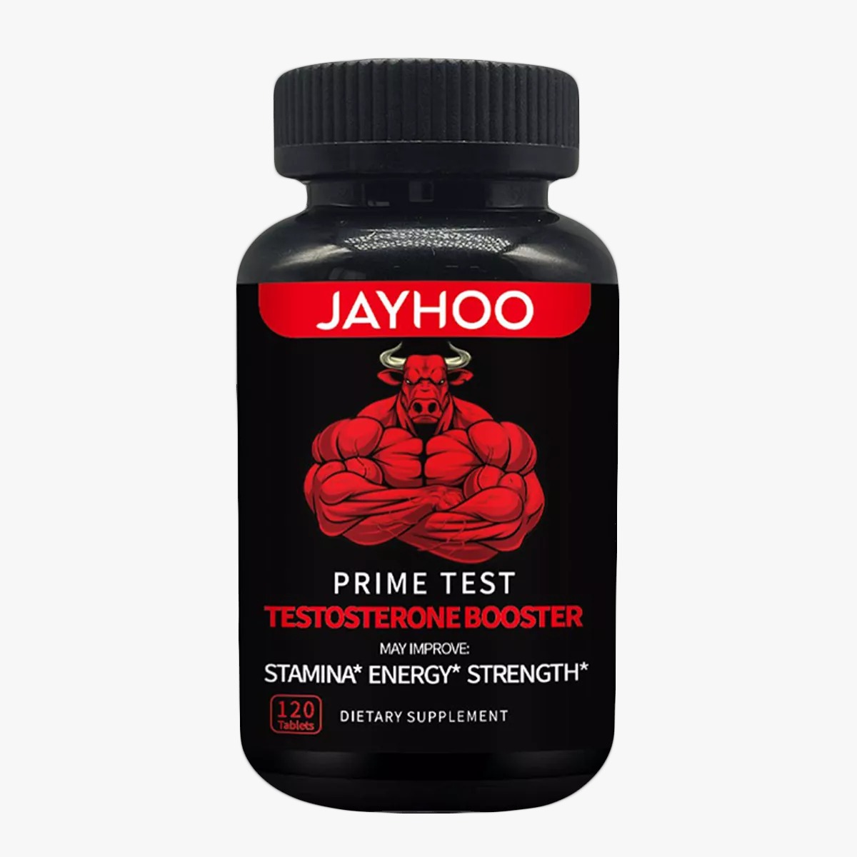 Suplemento Repositor de Testosterona Jayhoo Prime Test Booster 120 Comprimidos – Aumento de Energia, Resistência e Força Muscular
