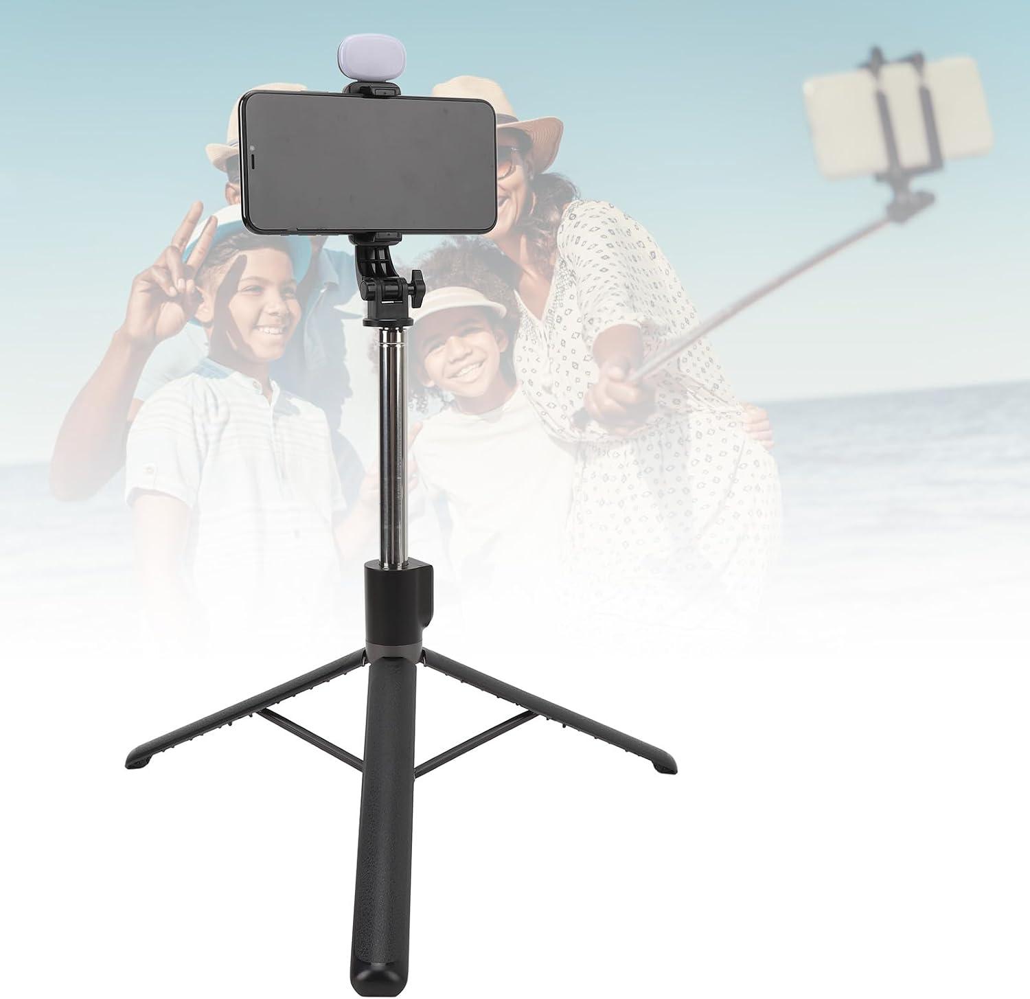 Bastão de Selfie Tripé Extensível com Luz LED Integrada e Controlo Remoto - Image 6