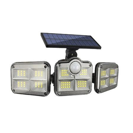 Luminária Solar de Parede Externa com Sensor de Presença e 3 Cabeças Articuladas – Refletor LED de Segurança para Jardim e Garagem - Image 2