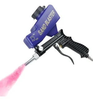 Pistola de Jateamento de Areia Pneumática Lematec Sand Blaster com Reservatório Integrado e Válvula de Fluxo Regulável – Para Remoção de Ferrugem, Tinta e Limpeza Industrial