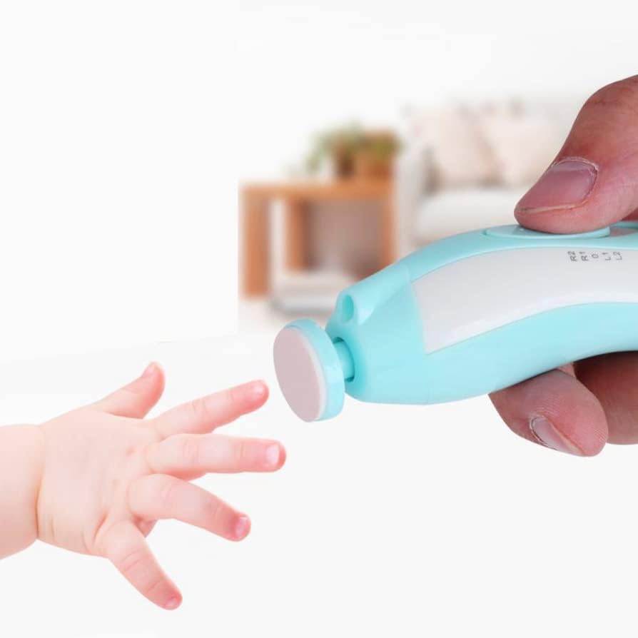 Lixa de Unha Elétrica para Bebês e Adultos com Luz LED Integrada e 6 Cabeças Intercambiáveis – Cortador de Unhas Infantil Seguro e Silencioso - Image 4