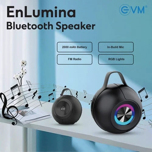 Caixa de Som Portátil Bluetooth INFIRE Esférica com Luzes LED RGB Dinâmicas, Radiador Passivo de Graves e Alça de Transporte – Cor Preta - Image 3